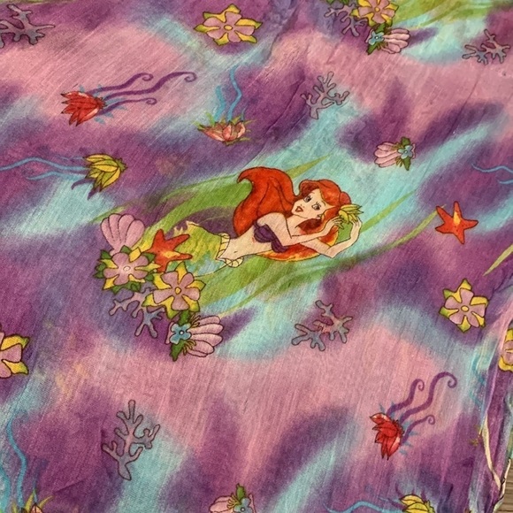 Disney Parks Little Mermaid Oblong Scarf 21x72 - Picture 4 of 7